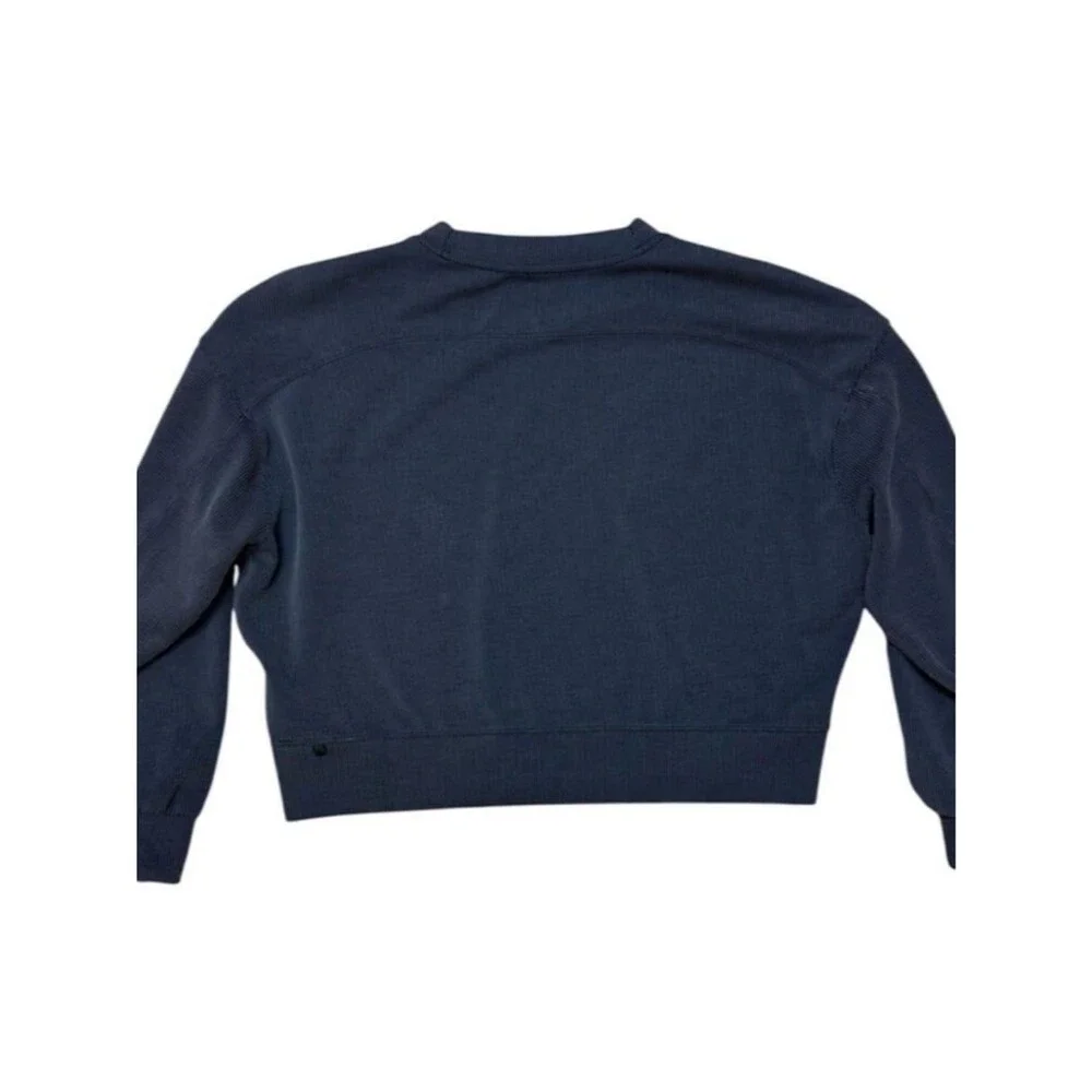 Lululemon Softstreme Cropped Crew Oversized Washed Black Charcoal M/L